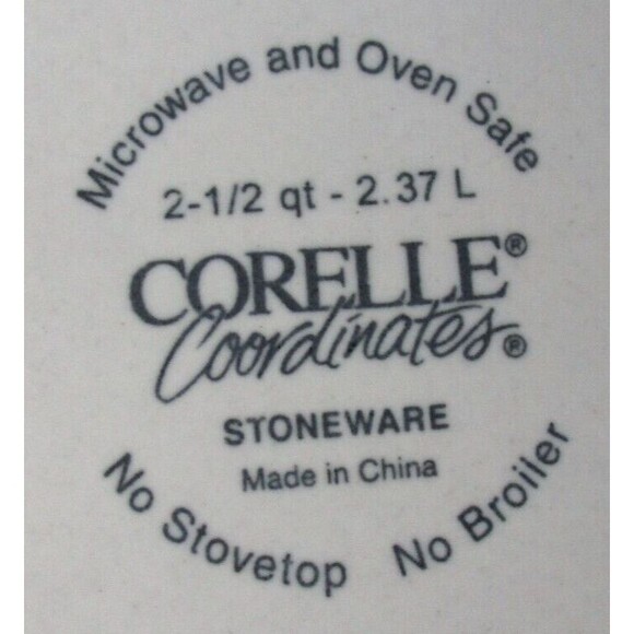 Corelle Coordinates Callaway Green Ivy Stoneware 1 1/2 Qt Round Casserole W/ Lid - Picture 5 of 5